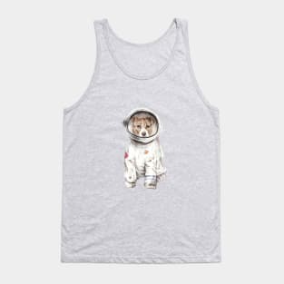 Laika Space Dog Astronaut Puppy Tank Top